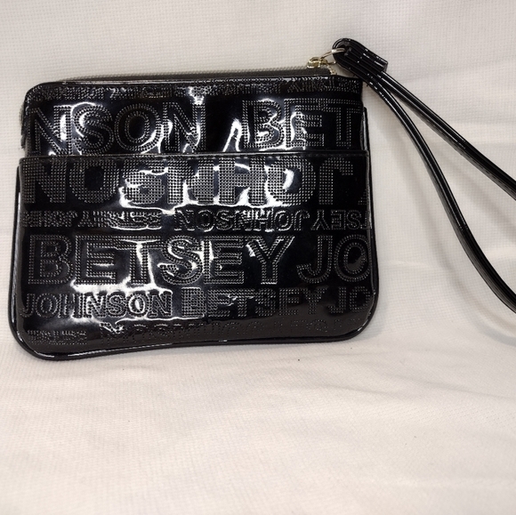Betsey Johnson Black Etched Wristlet - Picture 2 of 7